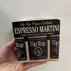 Tip Top Proper Cocktails Espresso Martini 4-Pack