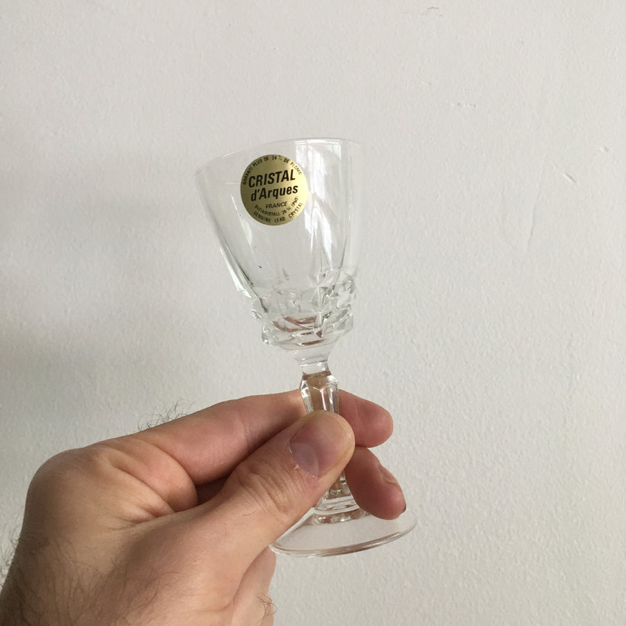 Set of 4 vintage crystal cordial glasses