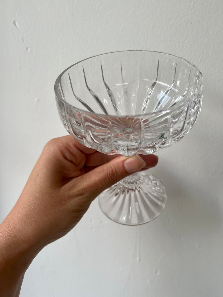 Set of 6 vintage glass goblets