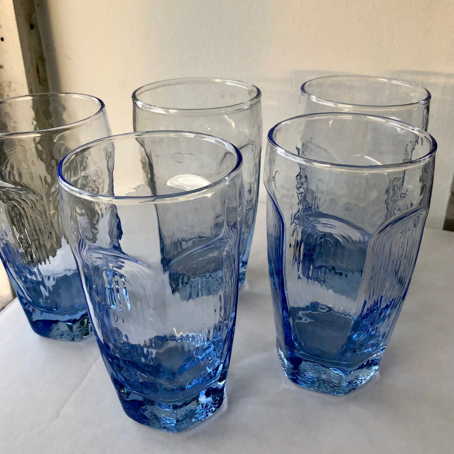 Translucent Blue Drinking Glasses · Set of 5